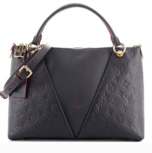 LOUIS VUITTON V Tote Bb Empreinte, With Dust Bag And LV Box, Rare Blue Sold-out